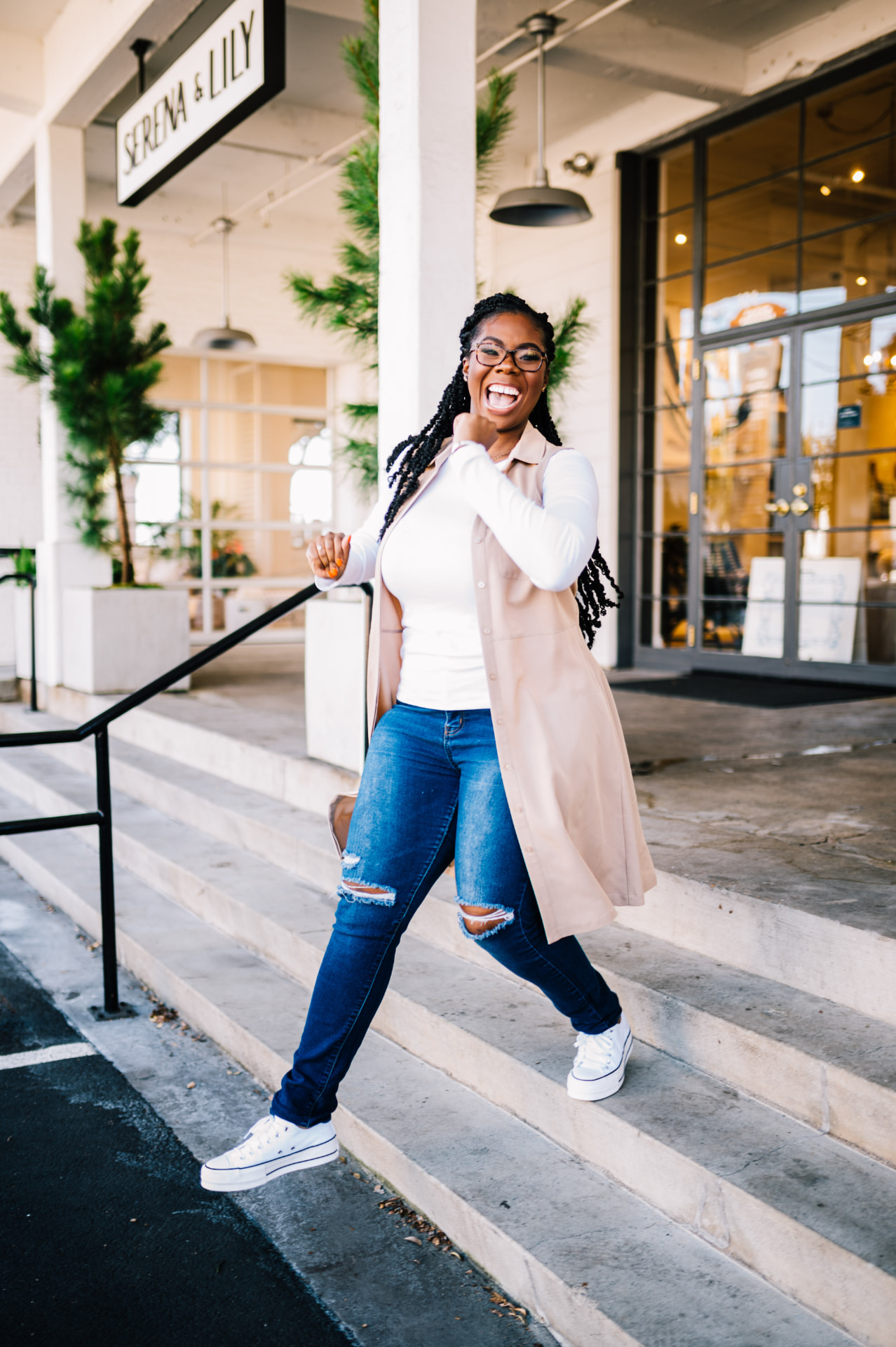 Geretta Patrice laughing outdoors